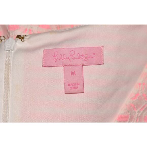 LILLY PULITZER $198 Brielle Fit and Flare‎ Mini Dress Pop Draper Lace Medium - Picture 5 of 5
